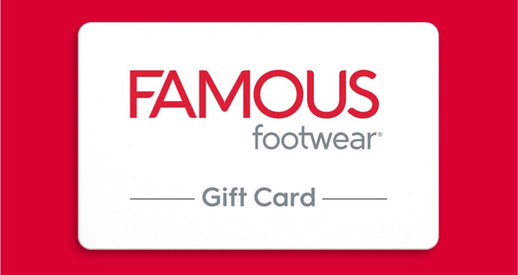 Send a Famous Footwear gift card by mail
